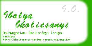 ibolya okolicsanyi business card