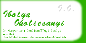 ibolya okolicsanyi business card
